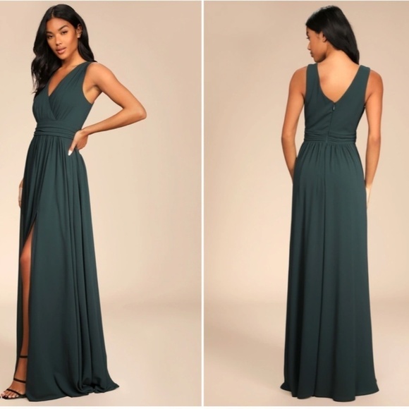 LULUS Elegant Prom Wedding Bridesmaid Flowy Romantic Sexy Maxi Dress - Picture 1 of 6
